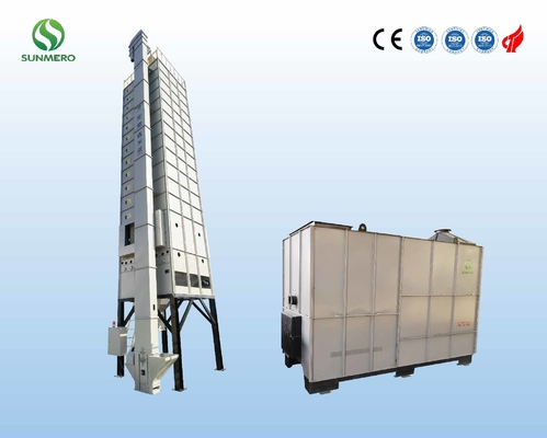 Сушильщик 5.5kW риса 120 тонн/серии умный с горелкой шелухи