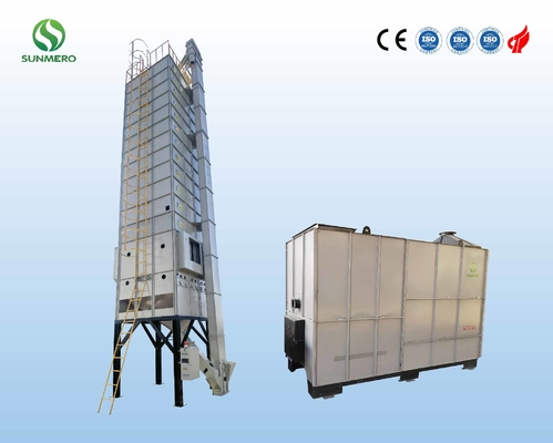 Сушильщик 5.5kW риса 120 тонн/серии умный с горелкой шелухи